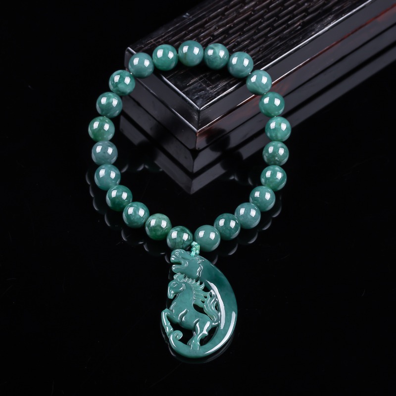 Jewelry & Watches Spółka Z Ograniczoną Odpowiedzialnością Sp Z Oo - Naturalny Jadeit Niebieski Wodny Znak Zodiaku