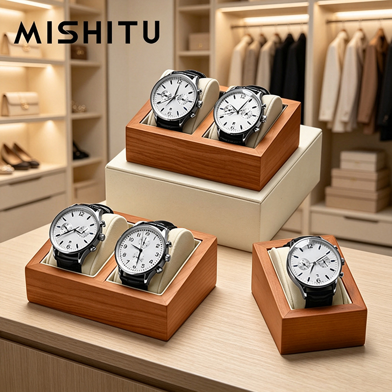 Jewelry Watches & Accessories - MISHITU Solidne Drewniane Pudełko na Zegarki