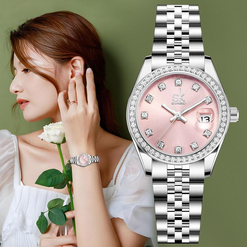 Jewelry Diamond Watches - UTHAI CQ484 Modny zegarek damski, lekki,