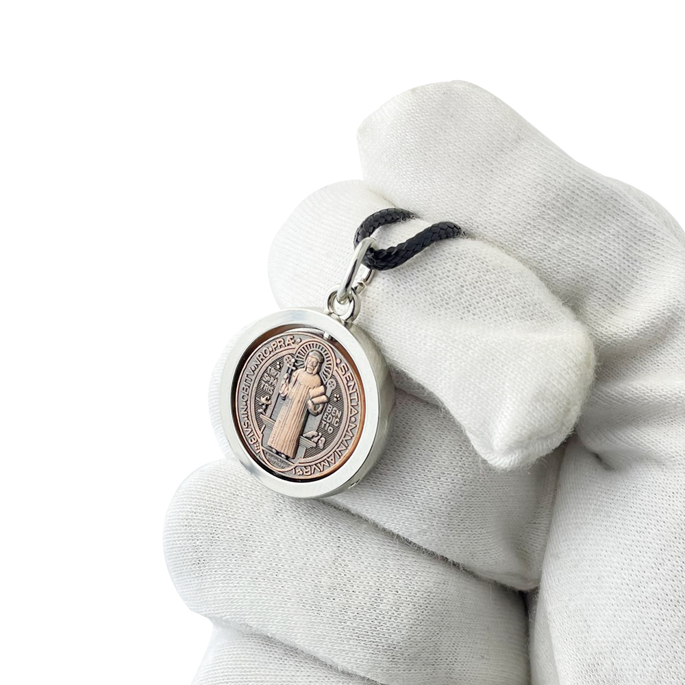 Jewelry & Watches Spółka Z Ograniczoną Odpowiedzialnością Sp Z Oo - Nowy Medalik Świętego Benedykta Naszyjnik Katolicki