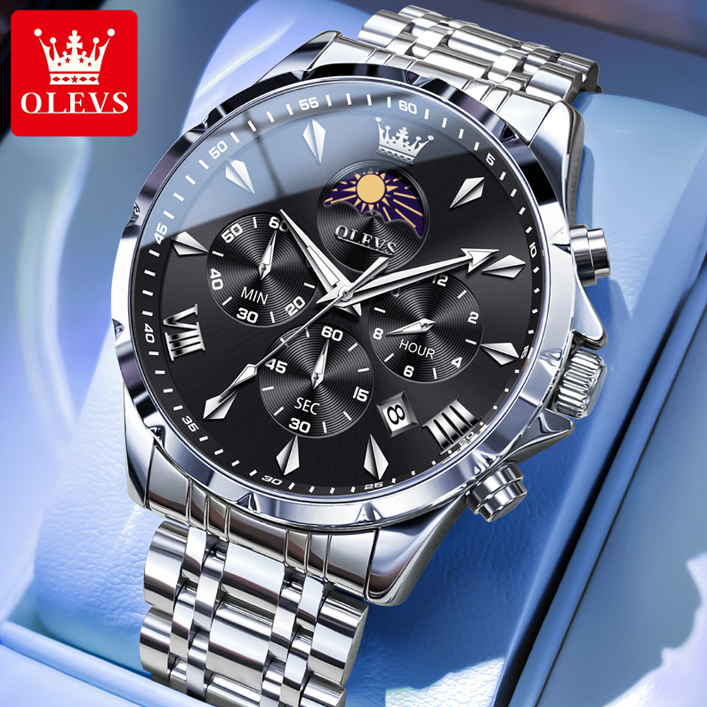 Jewelry Inspired Watches - Zegarek męski OLEVS 3653 z kalendarzem