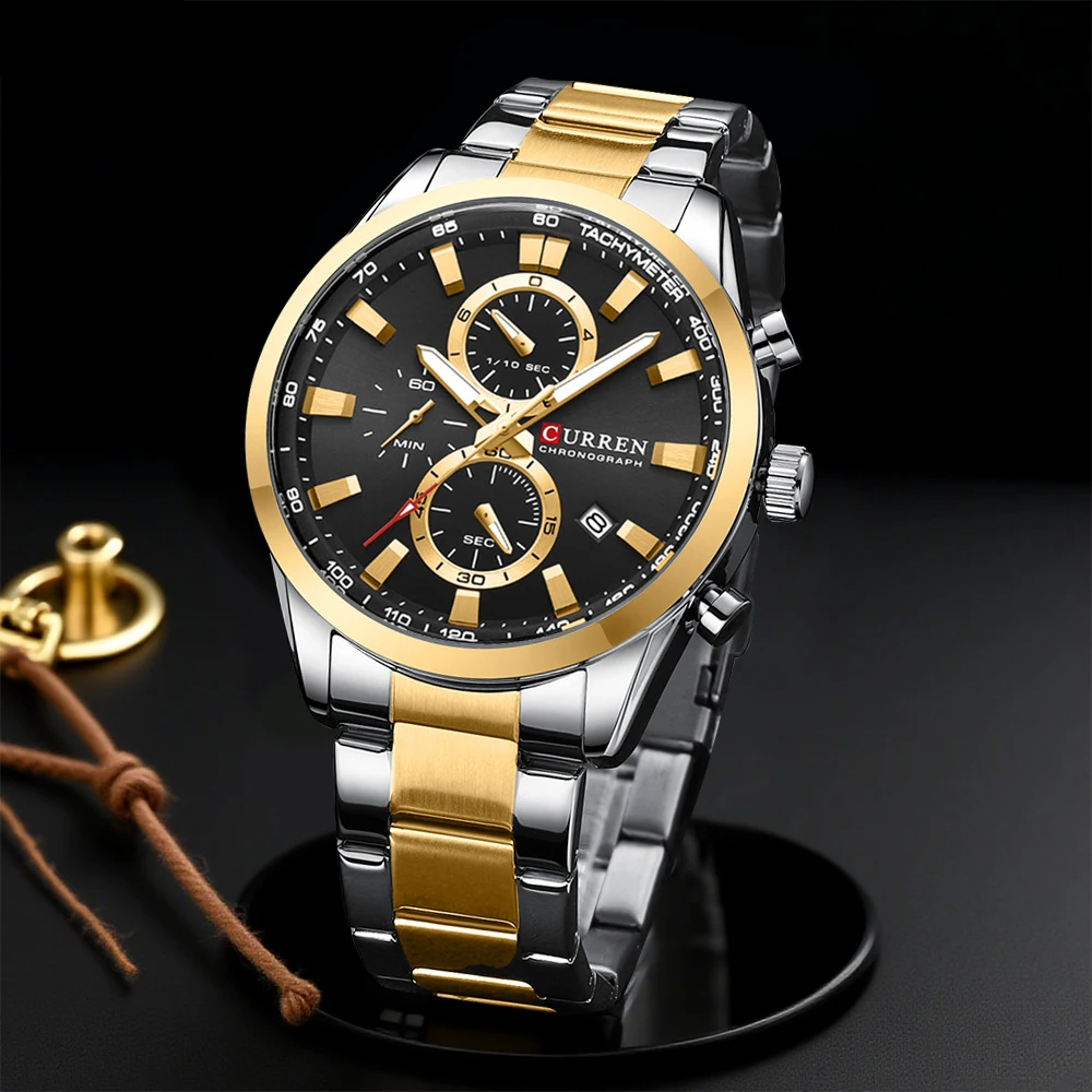 Jewelry For Watches - CURREN Casual Quartz Chrono Sportowe Marki
