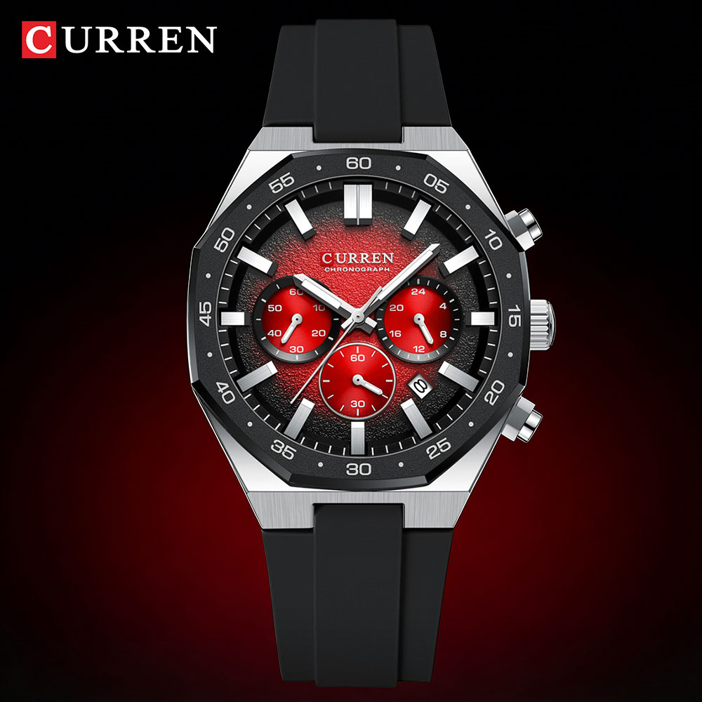 Jewelry For Watches - CURREN Modny Męski Zegarek Sportowy Chronograf