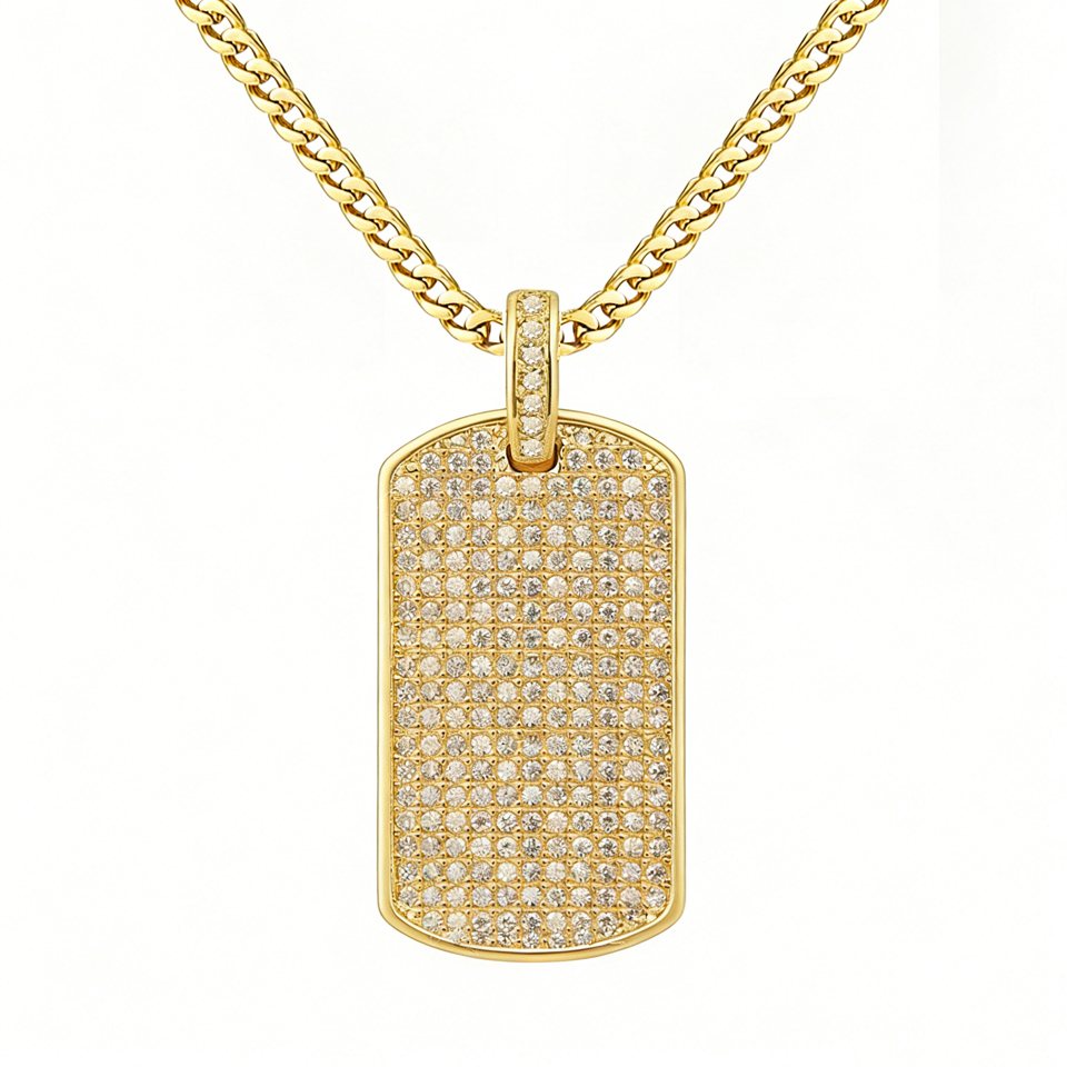 Mens Dog Tag Necklace - VANAXIN betonowa moda wisiorek Necklecs dla