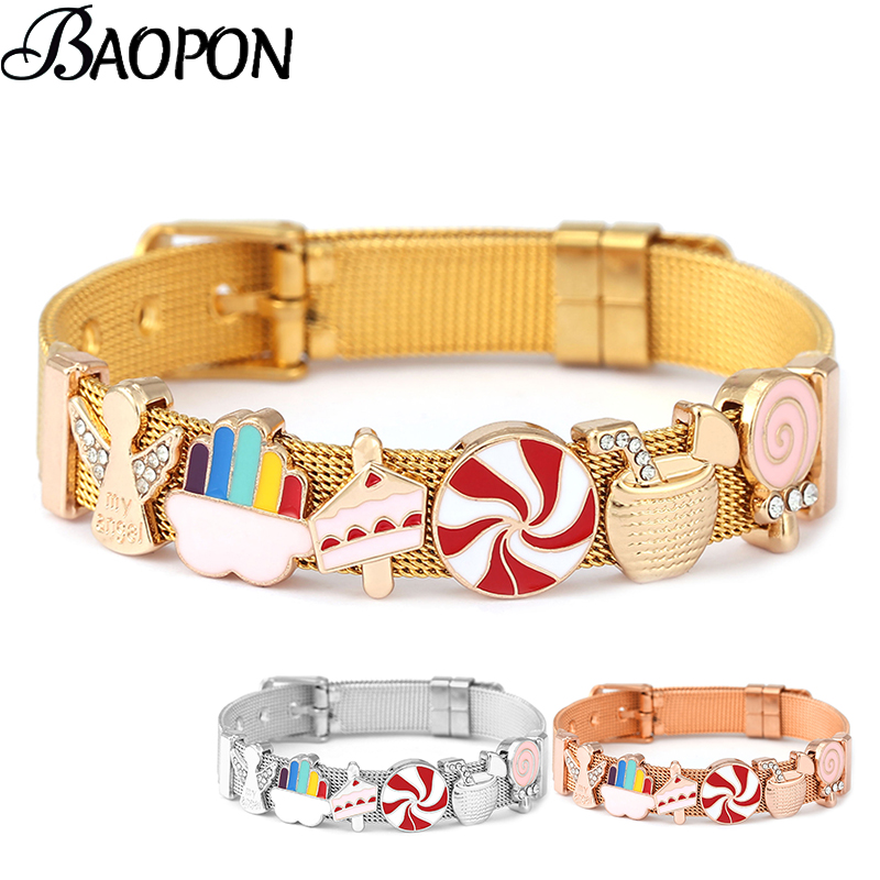 Jewelry Watches For Kids - Złote bransoletki z siatki ze stali
