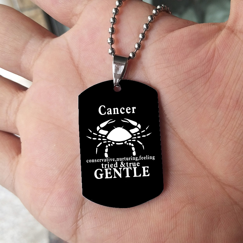12 znaki zodiaku naszyjnik dla – Mens Dog Tag Necklace recenzja i cena