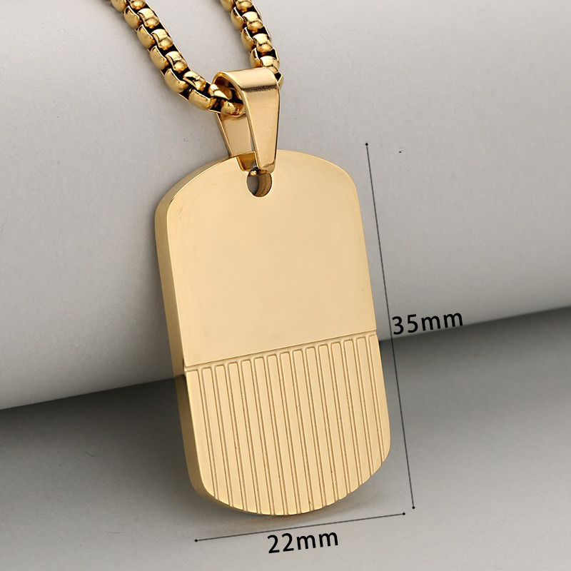 Minimalistyczny ażurowy naszyj – Mens Dog Tag Necklace recenzja i cena