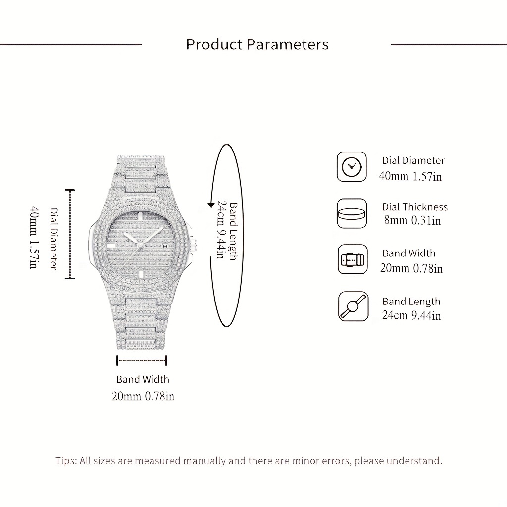 1 szt. Popularny hip-hopowy pe – Jewelry Diamond Watches recenzja i cena