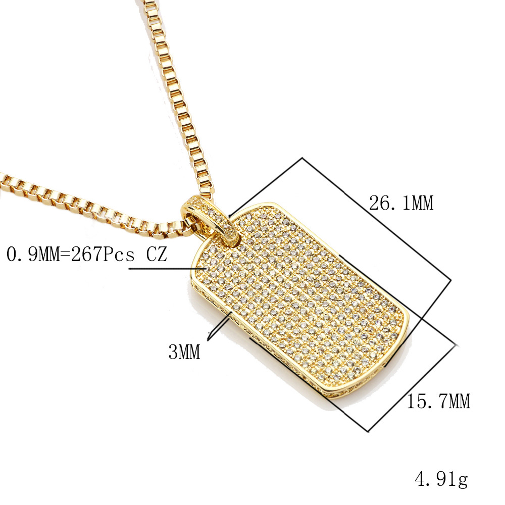 VANAXIN betonowa moda wisiorek – Mens Dog Tag Necklace recenzja i cena
