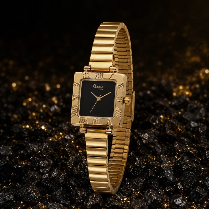 Luksusowy Złoty Kwadratowy Dam – Jewelry Watches For Kids recenzja i cena