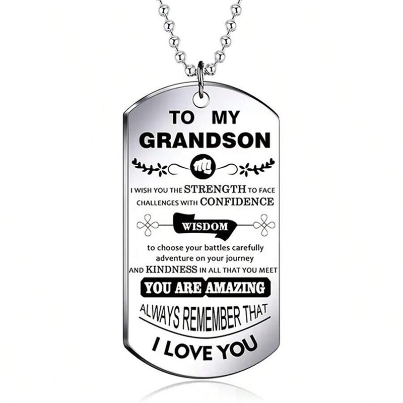 Naszyjnik inspiracyjny dla wnu – Mens Dog Tag Necklace recenzja i cena