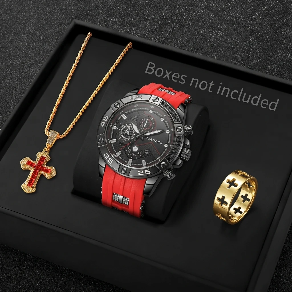 3-częściowy modny męski zestaw – Mystery Jewelry Jar Watches recenzja i cena