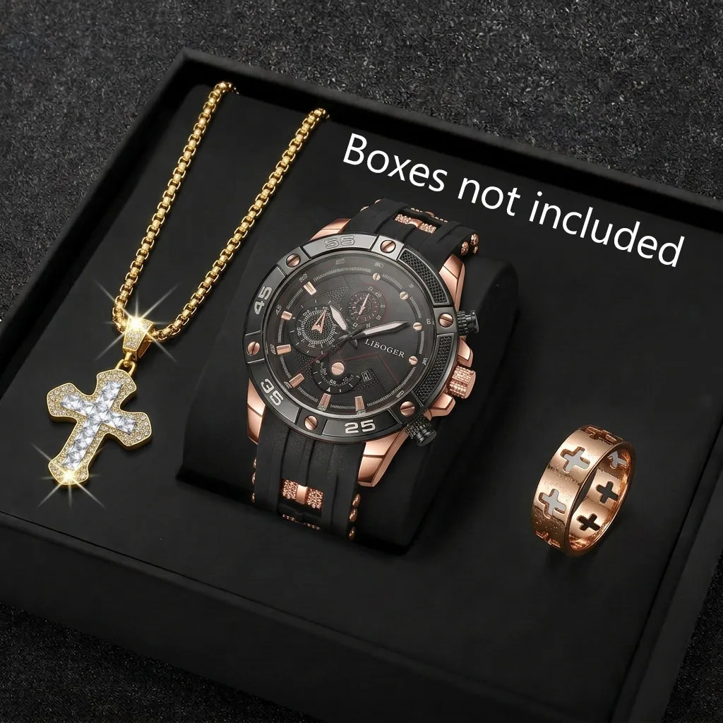 3-częściowy modny męski zestaw – Mystery Jewelry Jar Watches recenzja i cena
