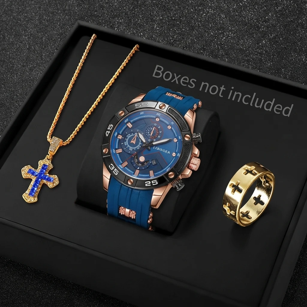 3-częściowy modny męski zestaw – Mystery Jewelry Jar Watches recenzja i cena