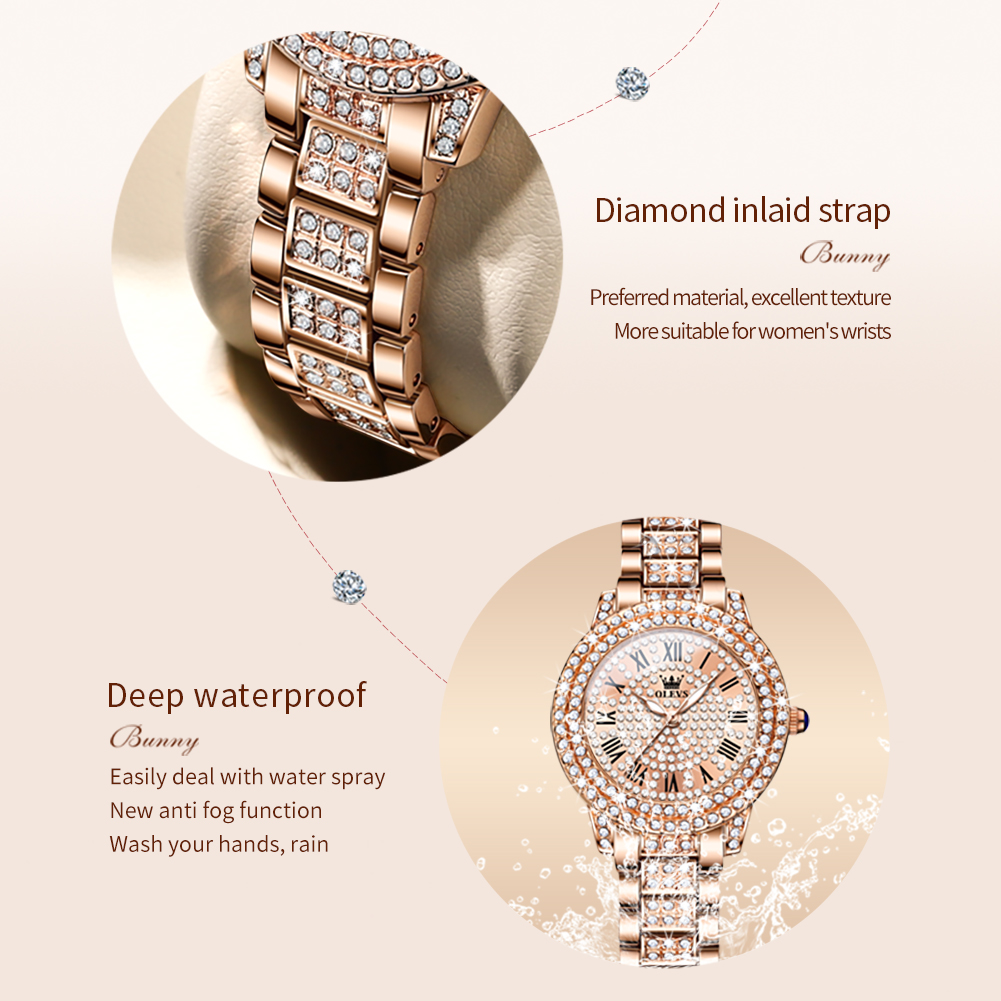 OLEVS 9943 luksusowy cały diam – Jewelry Diamond Watches recenzja i cena