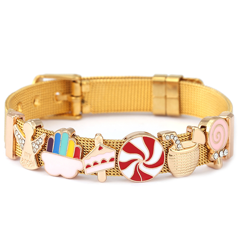 Złote bransoletki z siatki ze  – Jewelry Watches For Kids recenzja i cena