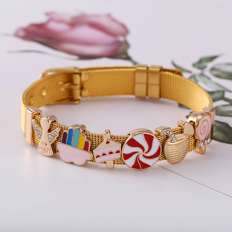 Złote bransoletki z siatki ze  – Jewelry Watches For Kids recenzja i cena